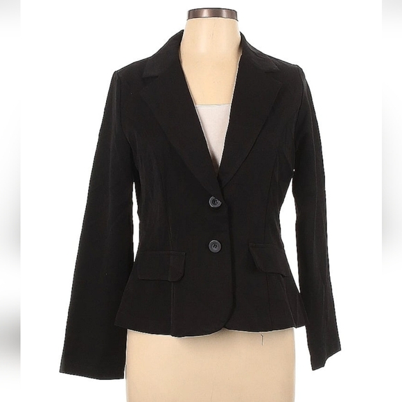 Avenue Plus Large Black Button Blazer - Picture 1 of 2